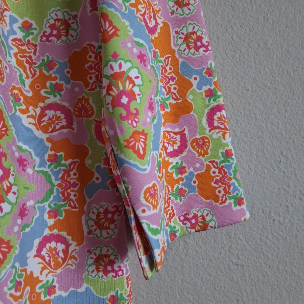 Gretchen Scott Designs Multicolor Floral Tunic - Pink, Orange, Green, Blue - Picture 4 of 14